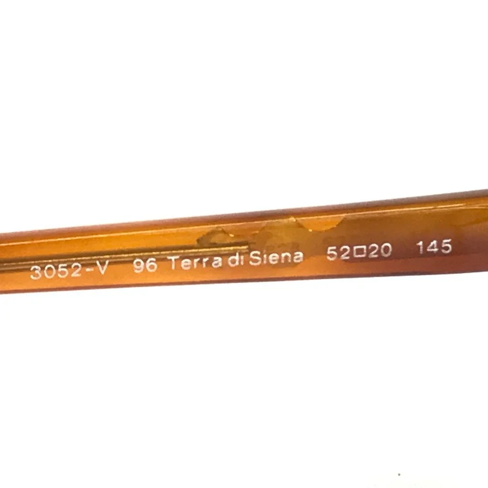 Persol Eyeglasses Frames 3052-V 96 Terra di Siena Brown Tortoise 52-20-145